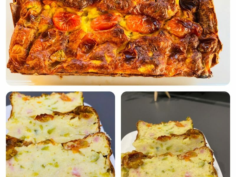 Cliquez pour zoomer ! Cake courgettes et cheddar Thermomix par Sylvie