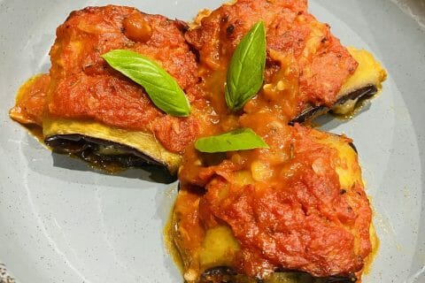 Cliquez pour zoomer ! Roulés d’aubergines au jambon Thermomix par Sylvie