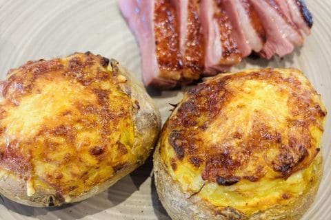 Cliquez pour zoomer ! Pommes de terre farcies à la purée d’endives et aux lardons Thermomix par Sylvie