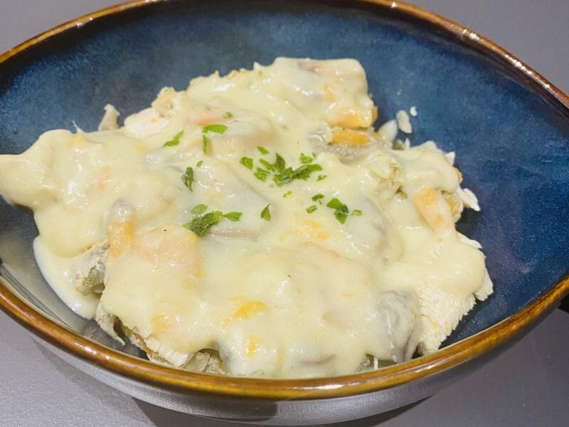 Cliquez pour zoomer ! Blanquette de dinde au bleu d’auvergne Thermomix par Sylvie