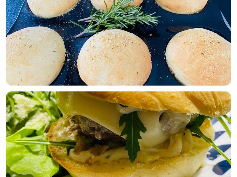 Cliquez pour zoomer ! Pains burger au parmesan et romarin Thermomix par Sylvie