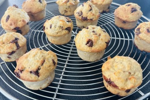 Cliquez pour zoomer ! Muffins au son d’avoine et aux pépites de chocolat Thermomix par Sylvie