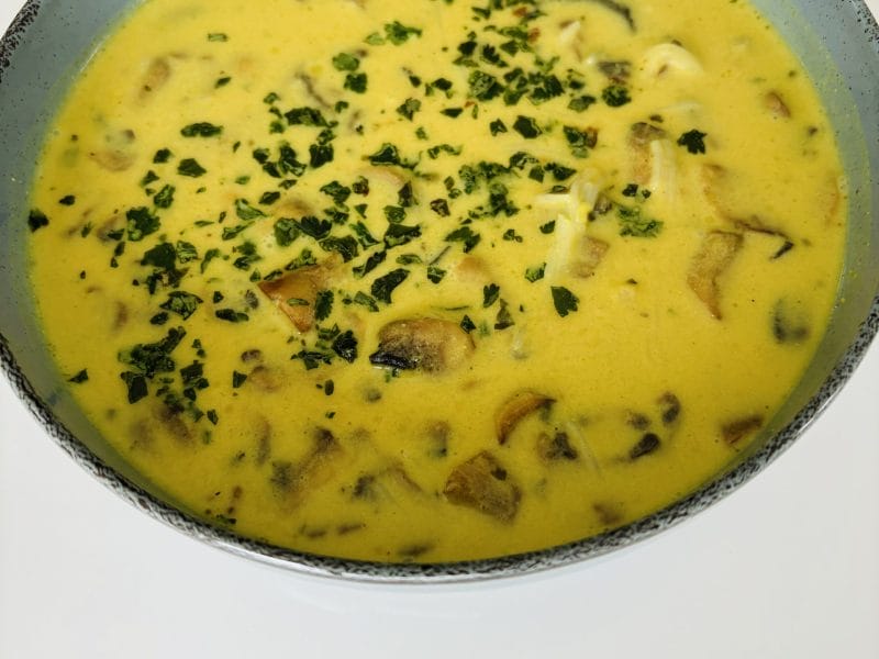 Cliquez pour zoomer ! Soupe curry-coco aux champignons Thermomix par Sylvie