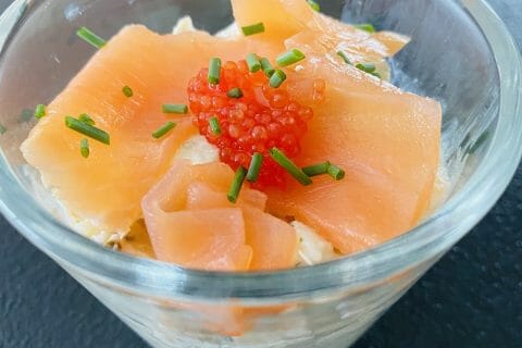 Cliquez pour zoomer ! Verrines au saumon et pommes granny Thermomix par Sylvie
