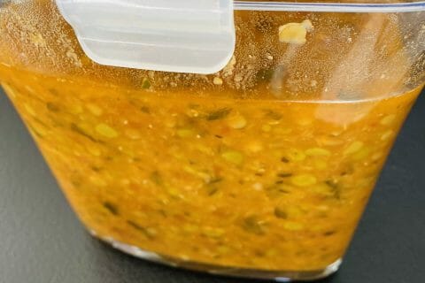 Cliquez pour zoomer ! Soupe de lentilles, pois cassés et poitrine fumée Thermomix par Sylvie