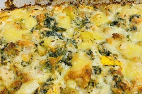 Cliquez pour zoomer ! Gratin de pommes de terre, saumon et épinards Thermomix par Sylvie