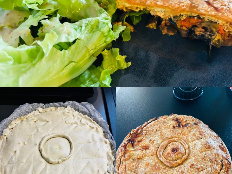 Cliquez pour zoomer ! Tourte aux poireaux et au saumon fumé Thermomix par Sylvie