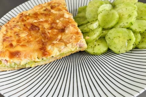 Cliquez pour zoomer ! Tarte courgette, jambon & chèvre Thermomix par Sylvie