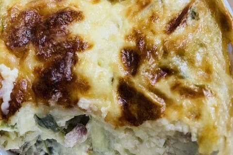 Cliquez pour zoomer ! Clafoutis de poireaux et lardons Thermomix par Sylvie