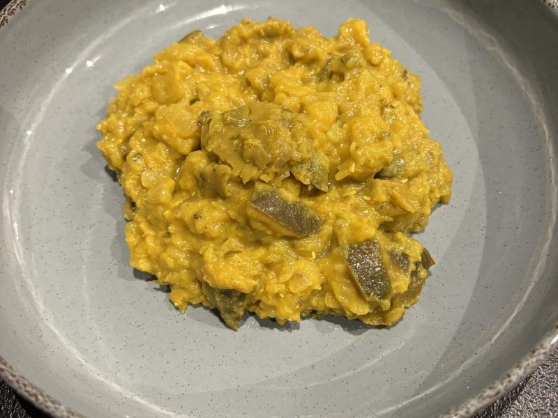 Cliquez pour zoomer ! Dhal d’aubergine et de lentilles corail Thermomix par Sylvie