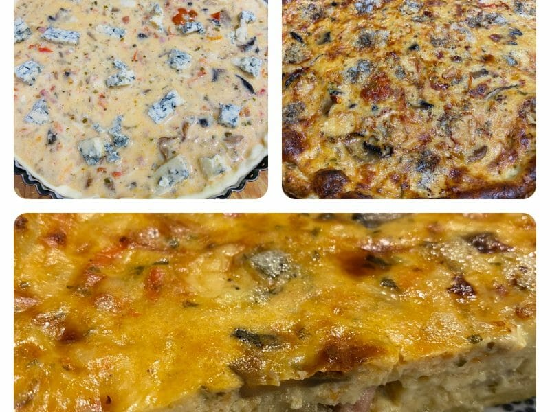 Cliquez pour zoomer ! Tarte champignons et lardons Thermomix par Sylvie