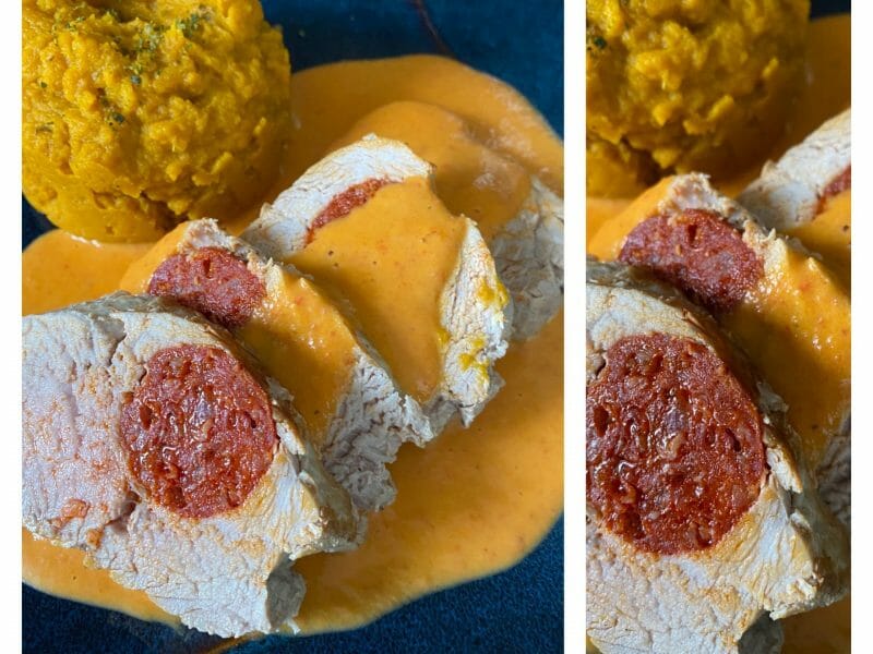 Cliquez pour zoomer ! Filet mignon au chorizo Thermomix par Sylvie