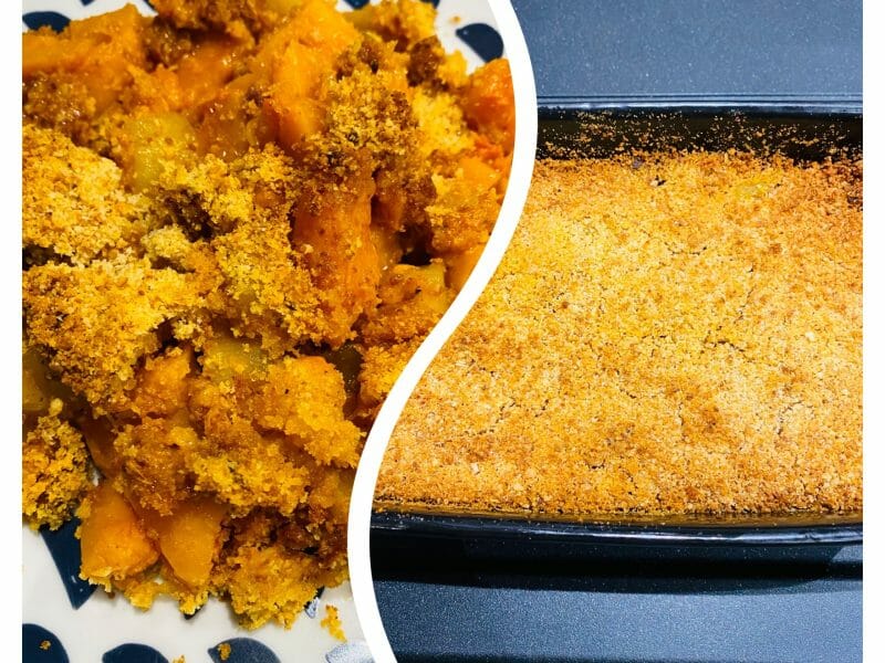 Cliquez pour zoomer ! Crumble de butternut au chorizo Thermomix par Sylvie