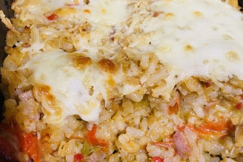Gratin de riz façon pizza au Thermomix - Cookomix