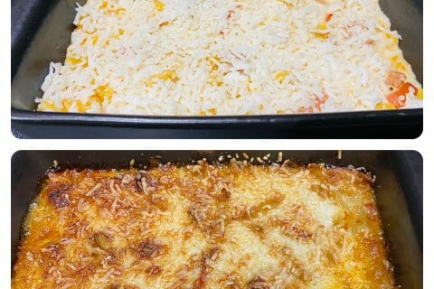 Cliquez pour zoomer ! Gratin de torsades aux merguez Thermomix par Sylvie
