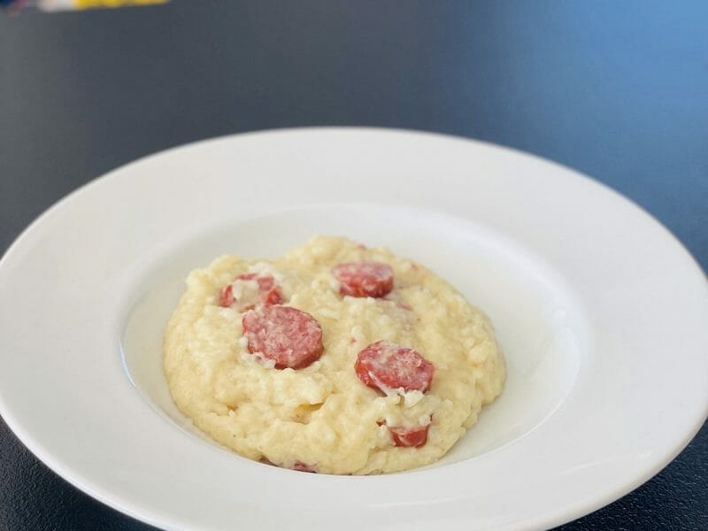Cliquez pour zoomer ! Risotto à la saucisse fumée et au comté Thermomix par Sylvie