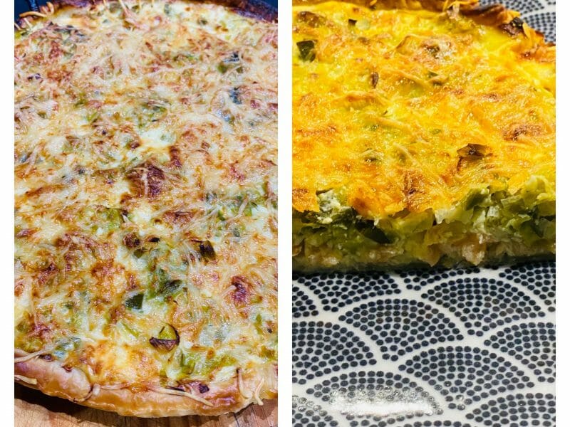 Cliquez pour zoomer ! Quiche poireaux et saumon Thermomix par Sylvie