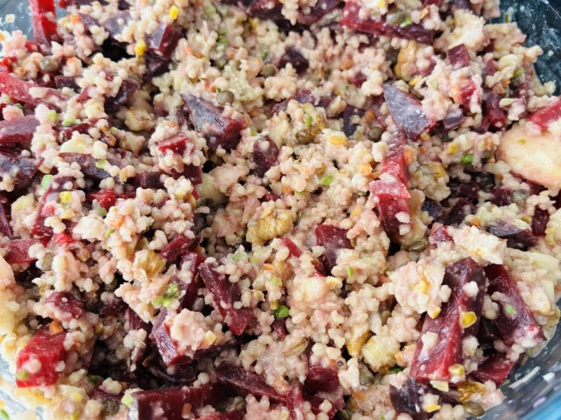 Cliquez pour zoomer ! Salade de quinoa, betterave et feta Thermomix par Sylvie