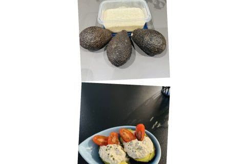 Cliquez pour zoomer ! Avocats aux rillettes de thon au basilic Thermomix par Sylvie