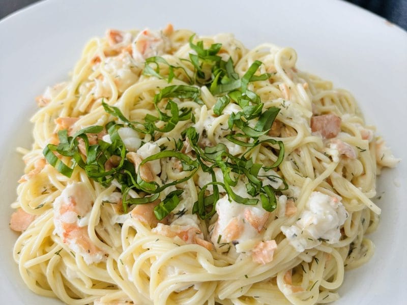 Cliquez pour zoomer ! Spaghettis au saumon fumé Thermomix par Sylvie