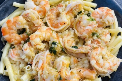 Cliquez pour zoomer ! Crevettes sautées à l’ail et à la bière Thermomix par Sylvie