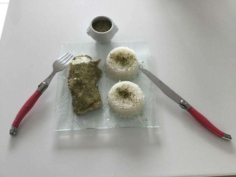 Cliquez pour zoomer ! Filet de cabillaud et sa sauce persillée Thermomix par Sylvie