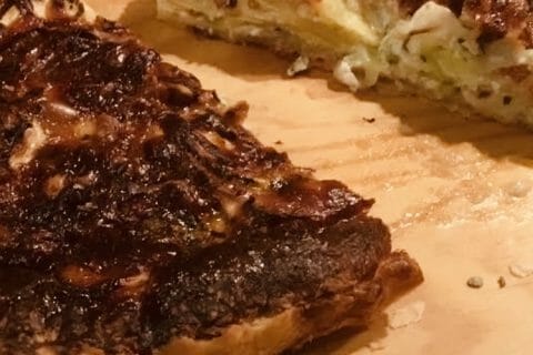 Cliquez pour zoomer ! Tarte courgettes, chèvre et pignons de pin Thermomix par Sylvie