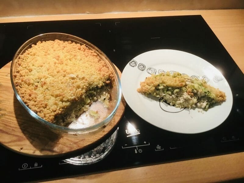 Cliquez pour zoomer ! Crumble poulet, courgettes et parmesan Thermomix par Sylvie