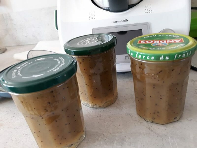 Confiture de kiwis aux pommes au Thermomix Cookomix