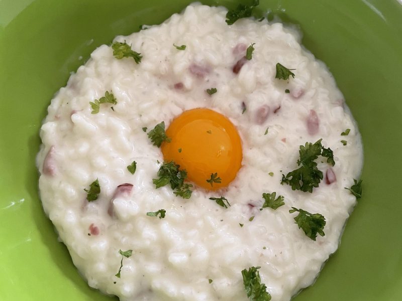 Cliquez pour zoomer ! Risotto façon carbonara Thermomix par fonf