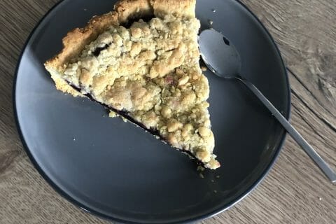 Cliquez pour zoomer ! Tarte aux cerises façon crumble Thermomix par Laurine_42