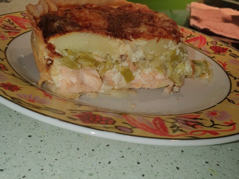 Cliquez pour zoomer ! Quiche Poireaux et Saumon Thermomix par Nanie47