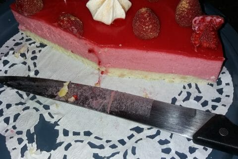 Cliquez pour zoomer ! Bavarois aux framboises au Thermomix