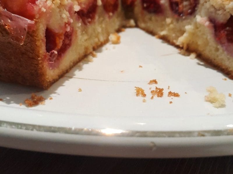 Cliquez pour zoomer ! Crumb cake aux prunes Thermomix par Sanbon