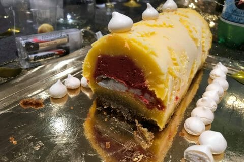 Cliquez pour zoomer ! Bûche glacée mangue et framboise Thermomix par AudreyGC