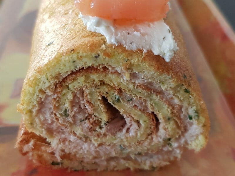 Cliquez pour zoomer ! Roulé aux courgettes et au saumon fumé Thermomix par Laeti👩🍳