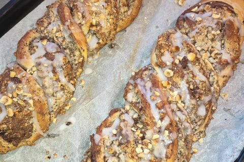 Cliquez pour zoomer ! Brioche tressée aux noisettes Thermomix par Lena