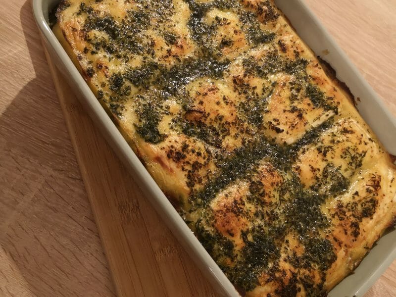 Cliquez pour zoomer ! Gratin de purée de pommes de terre aux épinards Thermomix par Chamout