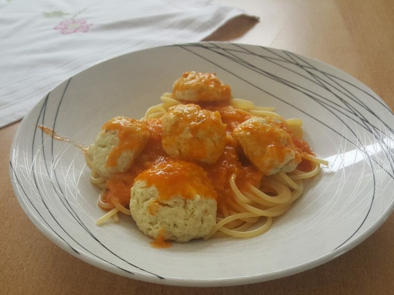 Cliquez pour zoomer ! Boulettes de ricotta sauce tomate Thermomix par uhria