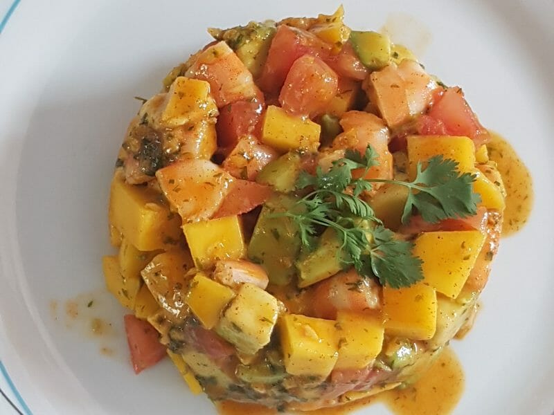 Cliquez pour zoomer ! Ceviche de crevettes, mangue, avocat Thermomix par Bab07