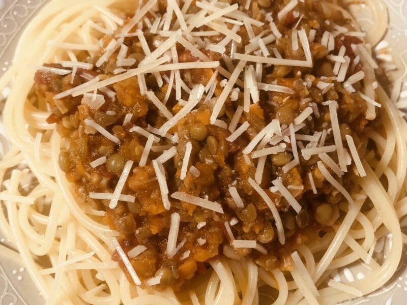 Cliquez pour zoomer ! Bolognaise végétarienne aux lentilles Thermomix par Ana K