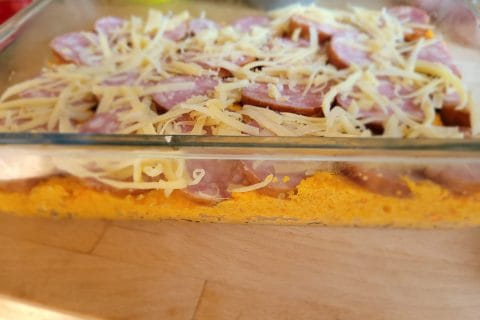 Cliquez pour zoomer ! Gratin de butternut à la saucisse de Montbéliard Thermomix par leeloo