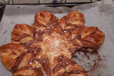 Cliquez pour zoomer ! Brioche étoilée au Nutella au Thermomix