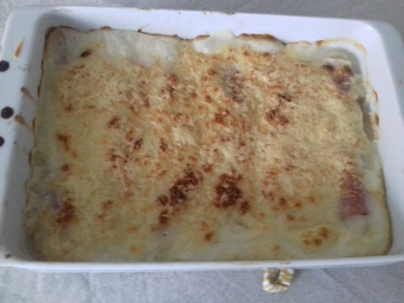 Gratin de poireau au jambon au Thermomix - Cookomix