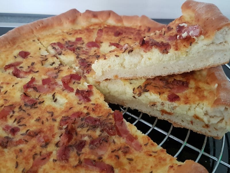 Cliquez pour zoomer ! Zwiebelkuchen – gâteau aux oignons Thermomix par Cocott'moi de bons petits plats