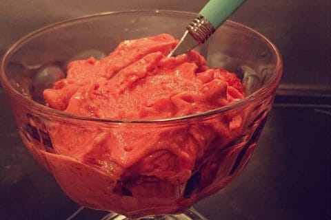 Cliquez pour zoomer ! Glace à la fraise au Thermomix