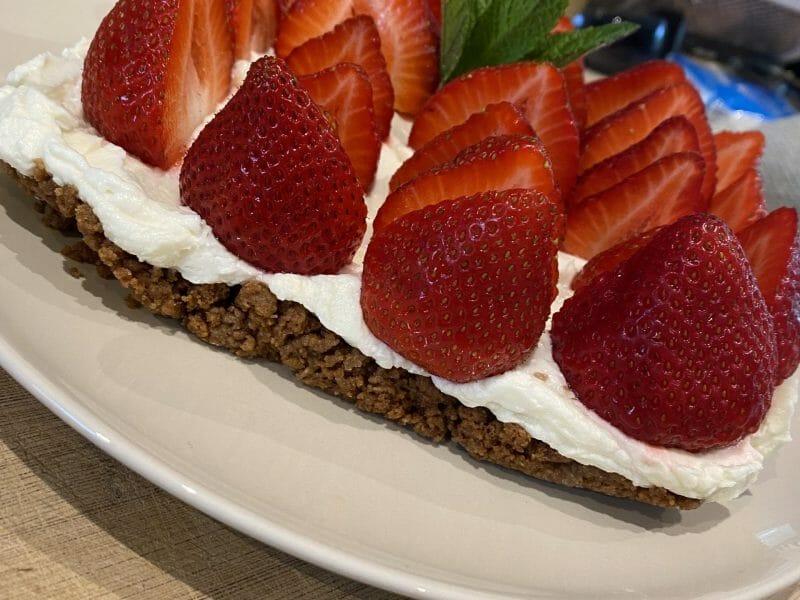 Cliquez pour zoomer ! Tarte aux fraises sans cuisson Thermomix par minidina