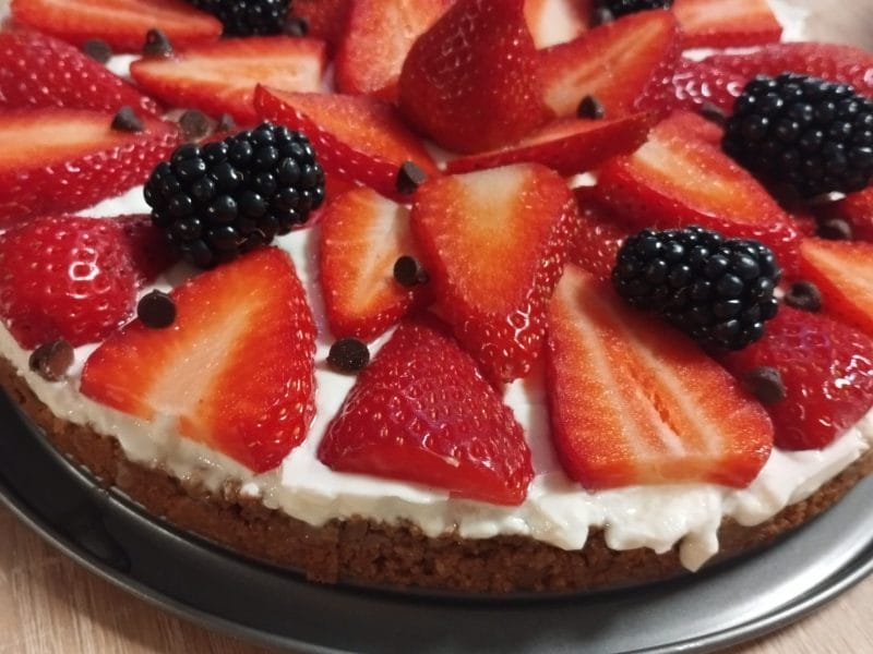 Cliquez pour zoomer ! Tarte aux fraises sans cuisson Thermomix par Juliepl