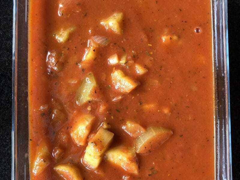 Cliquez pour zoomer ! Concombre cuit lardons tomate paprika Thermomix par Aurélie