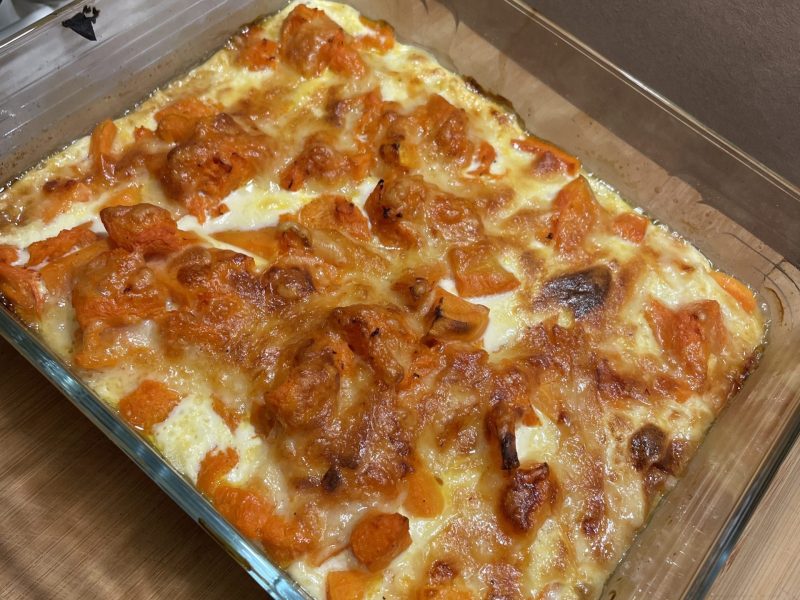 Cliquez pour zoomer ! Gratin de potiron et patate douce au comté Thermomix par Mariiiiner